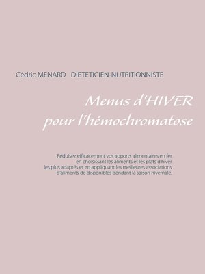 cover image of Menus d'hiver pour l'hémochromatose